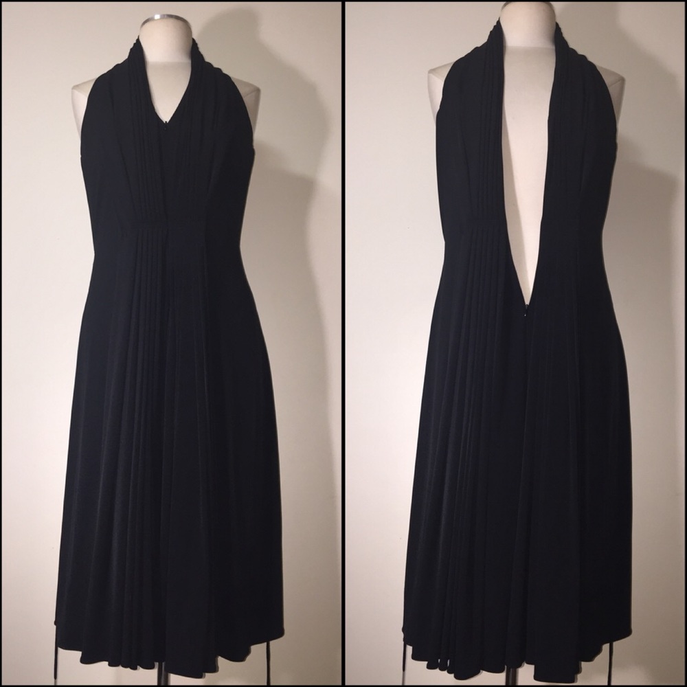 👠🌸CALVIN KLEIN BLACK PLEATED DRESS Sz8 NWT🛍💕